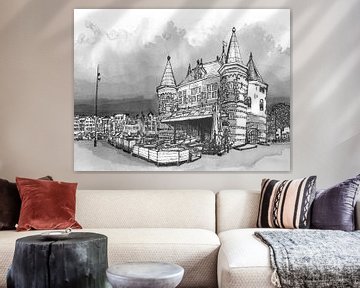 De Waag Nieuwmarkt Amsterdam Nederland van Hendrik-Jan Kornelis