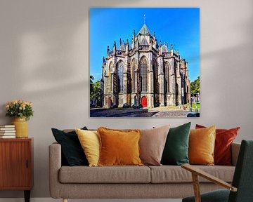 Grote of Onze-Lieve-Vrouwekerk Dordrecht Nederland van Hendrik-Jan Kornelis