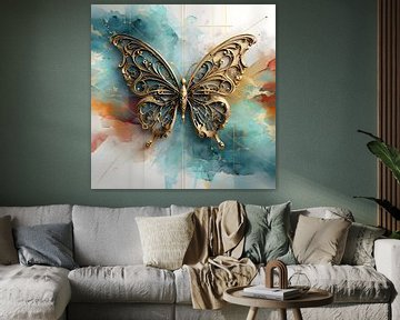 Elegante gouden vlinder