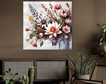 Bloeiende  bloemen, een nieuwe lente van DigiArt