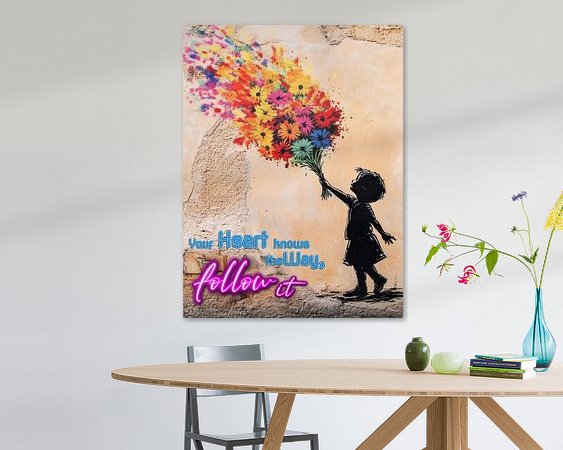 Voorbeeld van het werk in een kamer