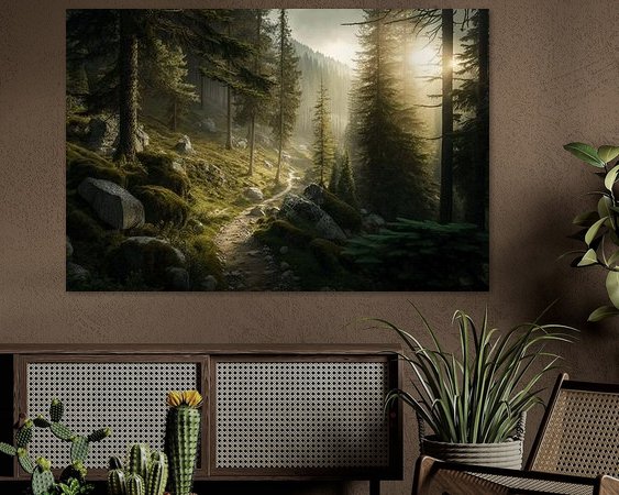 Voorbeeld van het werk in een kamer