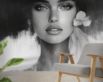 Portrait in black and white by Carla Van Iersel