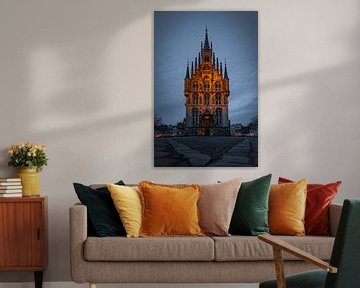 Illuminating Gouda during twilight