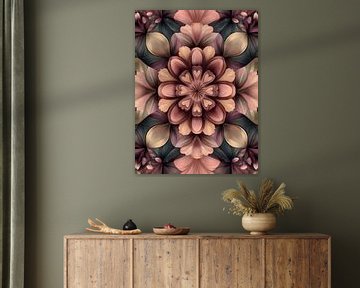 Geometric Blossoms Love van Kunstkabinet