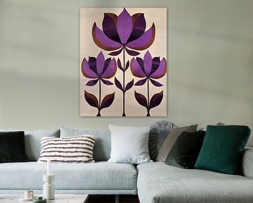 Retro Flowers Print 4