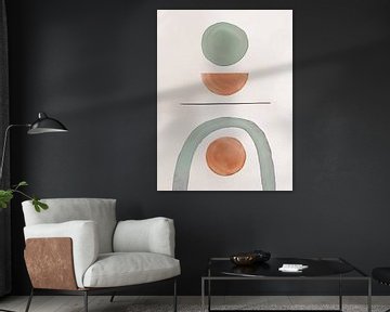 Neutral Earth Tones | Mid-Century Minimalist Abstract Modern Artwork 03 by Colors of Spring