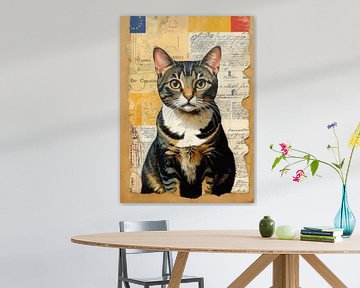 Europese Korthaar Papier Collage van MIROKKU
