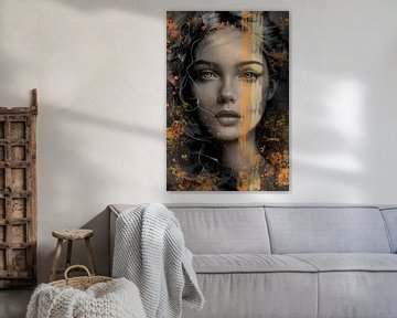 Realistisch portret van een jonge vrouw