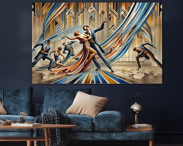 Art Deco Dansscène van Chromatic Fusion Studio