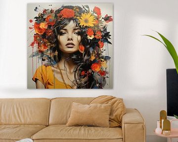 Beauty with flowers by Creative Art Andreas Voigt