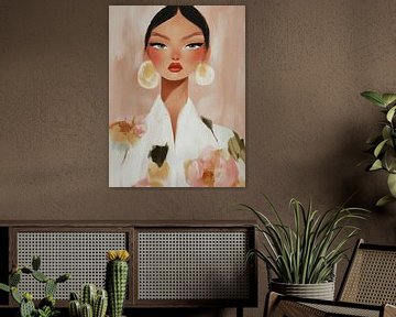 Portret in pastelkleuren van Carla Van Iersel