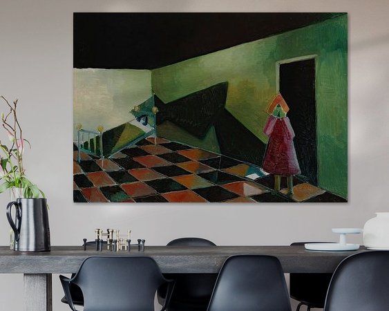 Voorbeeld van het werk in een kamer