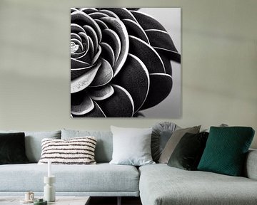 Macro zwarte rozenbloem van Chromatic Fusion Studio