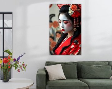 Portret Japanse Geisha van Egon Zitter