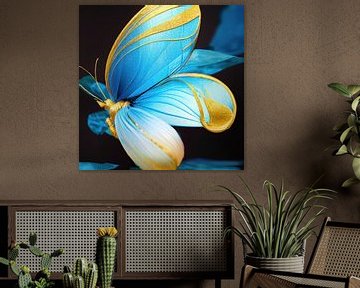 Macro Vlinder Erwtenbloem van Chromatic Fusion Studio
