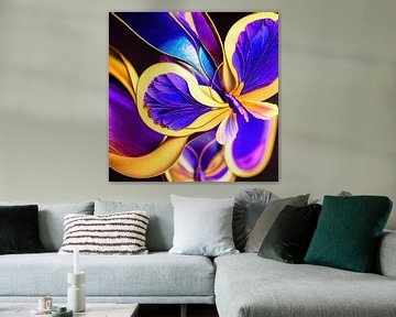 Macro Vlinder Erwtenbloem van Chromatic Fusion Studio