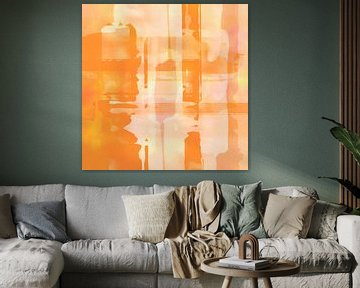 Abstraction in yellow sunbeams by Mad Dog Art