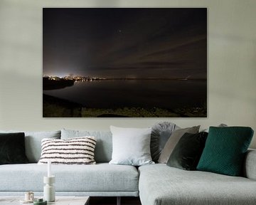 Mystical moonlight over the IJsselmeer