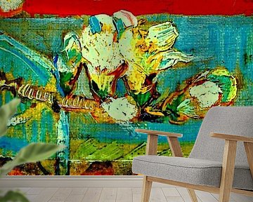 Bloeiend amandeltakje. Inspiratie Vincent van Gogh. ()