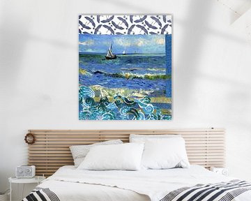 De zee . Inspiratie Vincent van Gogh. ( 5 ) van Ineke de Rijk