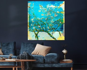 De bloeiende appelboom. Inspiratie Vincent van Gogh,( 7 ) van Ineke de Rijk