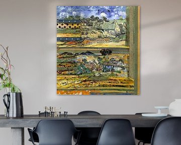 Boerenhuisjes. Inspiratie Vincent van Gogh. ( 1 ) van Ineke de Rijk