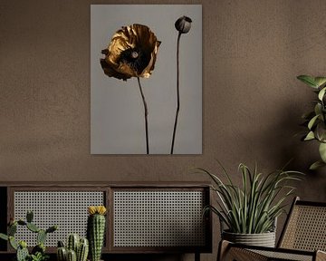 Golden flowers by On Your Wall