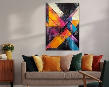 Abstraction peinture moderne formes et couleurs sur JBJart Justyna Jaszke