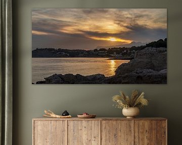 Sonnenuntergang von den Felsen des Castell de Moraira