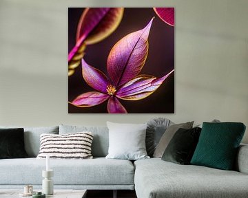 Macro Gewone crape myrtle bloem van Chromatic Fusion Studio