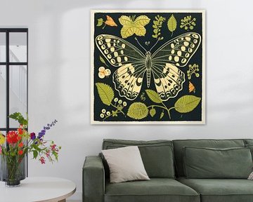 Grüner Schmetterling in der Volkskunst