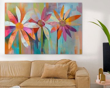 Fleurs d'été abstraites