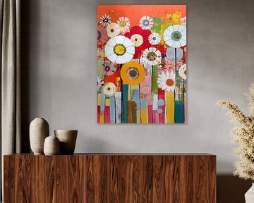 Fleurs d'été abstraites
