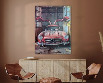 Mercedes 300 SL rood Werkplaats van gm_designs