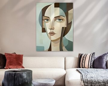 Visage féminin abstrait