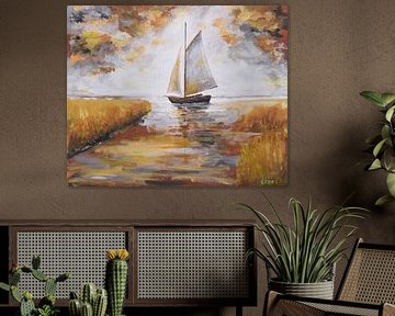 Sailing boat at Eemmeer