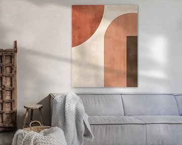 Minimalistische Geometrie in Aardetinten van Thea