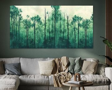 Forêt brumeuse d'été