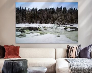 Fällforsen - Witte waterval in de ongetemde natuur van Zweden