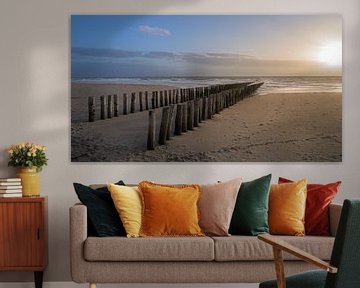 Posts in the sand 2 by Hendrik Karremans