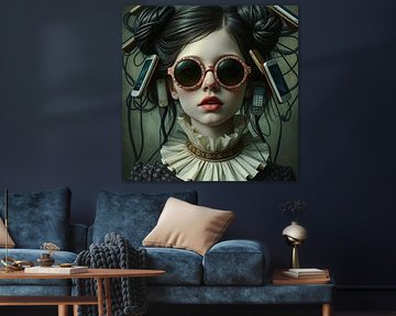 Le portrait d'une fille êtes-vous connecté .