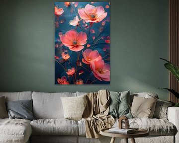 Roze Gedroogde Bloem | Dance in the Midnight Breeze van I ❤ Bloemen