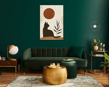 Katzenmalerei | Schnurrhaar Gelassenheit von Moderne Kollektion