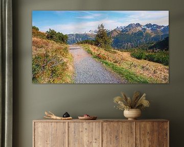hiking path to Fellhorn middle station, autumnal landscape allga by SusaZoom
