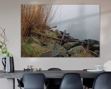 Anchor at the quay in Ijmuiden by On Your Wall