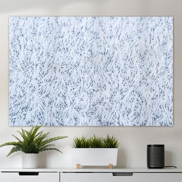 La magie du givre, le givre hivernal abstrait de près