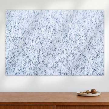 La magie du givre, le givre hivernal abstrait de près