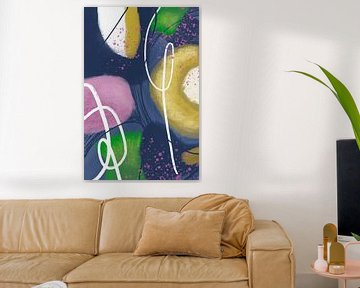 Enjoy III [modern abstract painting, mixed-media]