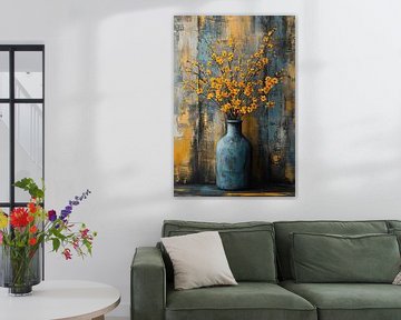 Modern Still Life Yellow | Bloom Untamed Blues by Art Whims